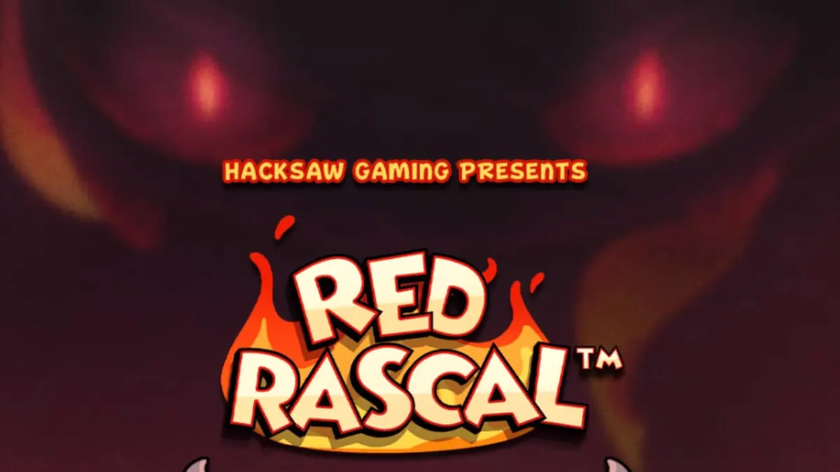Red Rascal slot game screen with cartoon devil theme